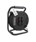 STROXX Kabeltrommel 40 m – Neopren, IP44, 4 Steckdosen, 3000 W, Überhitzungsschutz, Outdoor geeignet