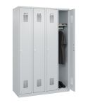 STROXX Garderobenschrank mit Sockel 4 Abteile 1850X1200X500MM RAL 7035/7035