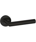 Hermat Drückerpaar  Basic 02 mit Rosetten ohne integrierte Verriegelung, DIN R Oberfläche 74, FAST LOCK