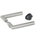 Hermat Drückerpaar 1802/4042 Basic + FastLock-Einsatz für Glastürschloss 6071
