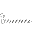 STROXX MONTAGESCHRAUBE 7,5X72 MM TX 30 1036-7.5-72 KLEINER KOPF 800-016 - 1000 Stück