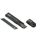 STROXX Ersatzmesser 18 mm – schwarz, 10 Stück, Abbrechklingen für Cuttermesser, langlebig & scharf