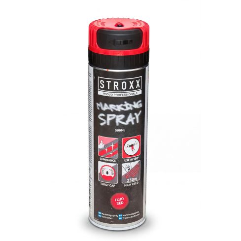 STROXX MARKIERUNGSSPRAY FLUORESZENT ROT 500ML 102-585