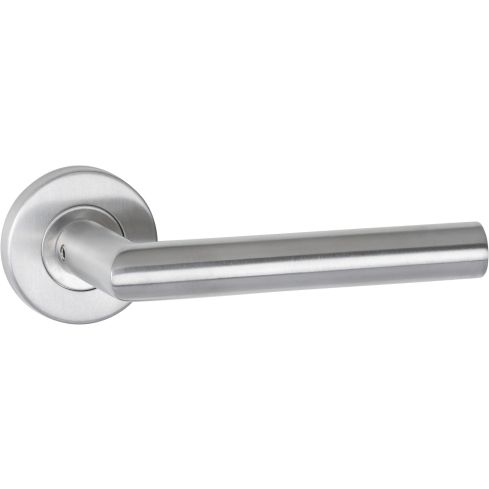 Hermat Drückerpaar Basic 02 mit Rosetten ohne integrierte Verriegelung, Oberfläche 60