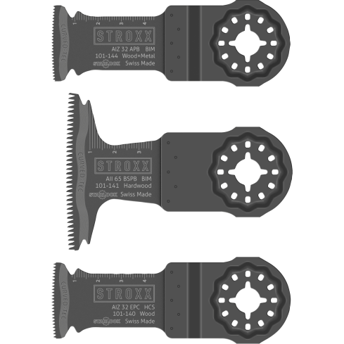 STROXX Tauchsägeblatt-Set 6-tlg. – Starlock, Bi-Metall, für Holz & Metall