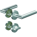 Ogro WC-Halbgarnitur CORE+ 8906, 8mm Vierkant TS.37-42mm Rundrosette mit WC-Kapsel ED